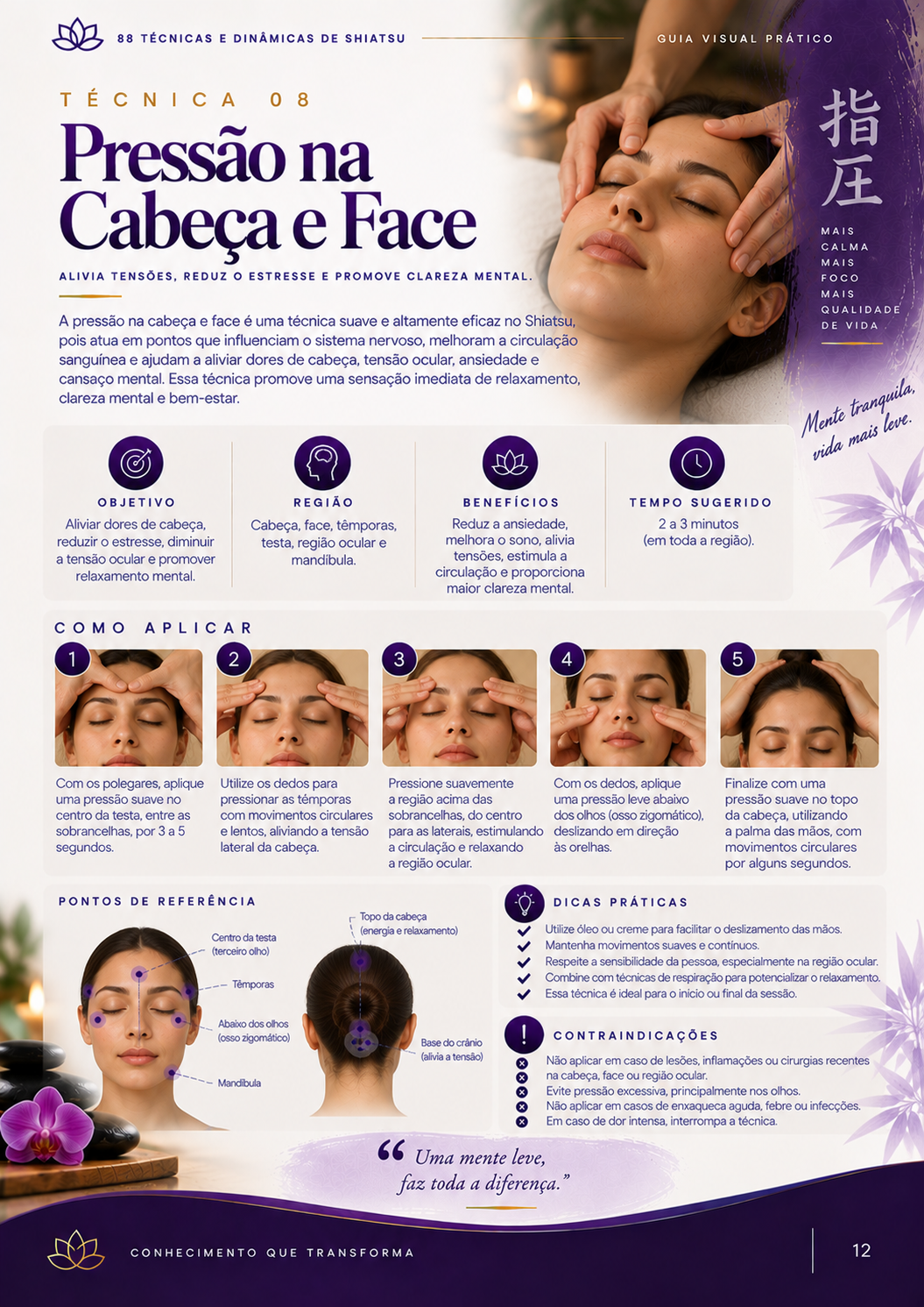 Página do material: Técnica 08 — Pressão na Cabeça e Face