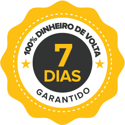 Selo de garantia de 7 dias com 100% de dinheiro de volta
